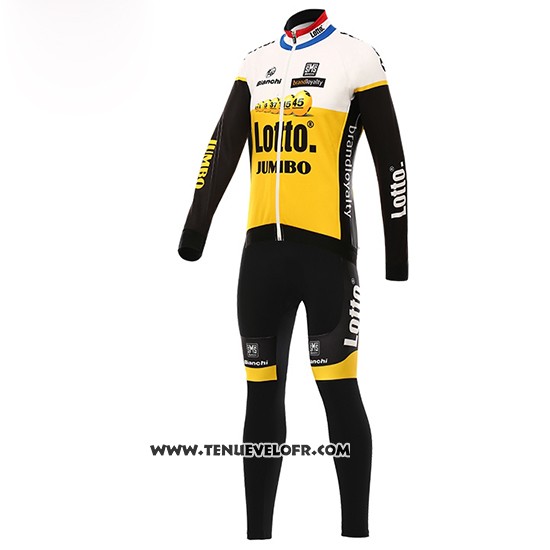 2016 Maillot Ciclismo Lotto NL Jumbo Jaune et Noir Manches Longues et Cuissard